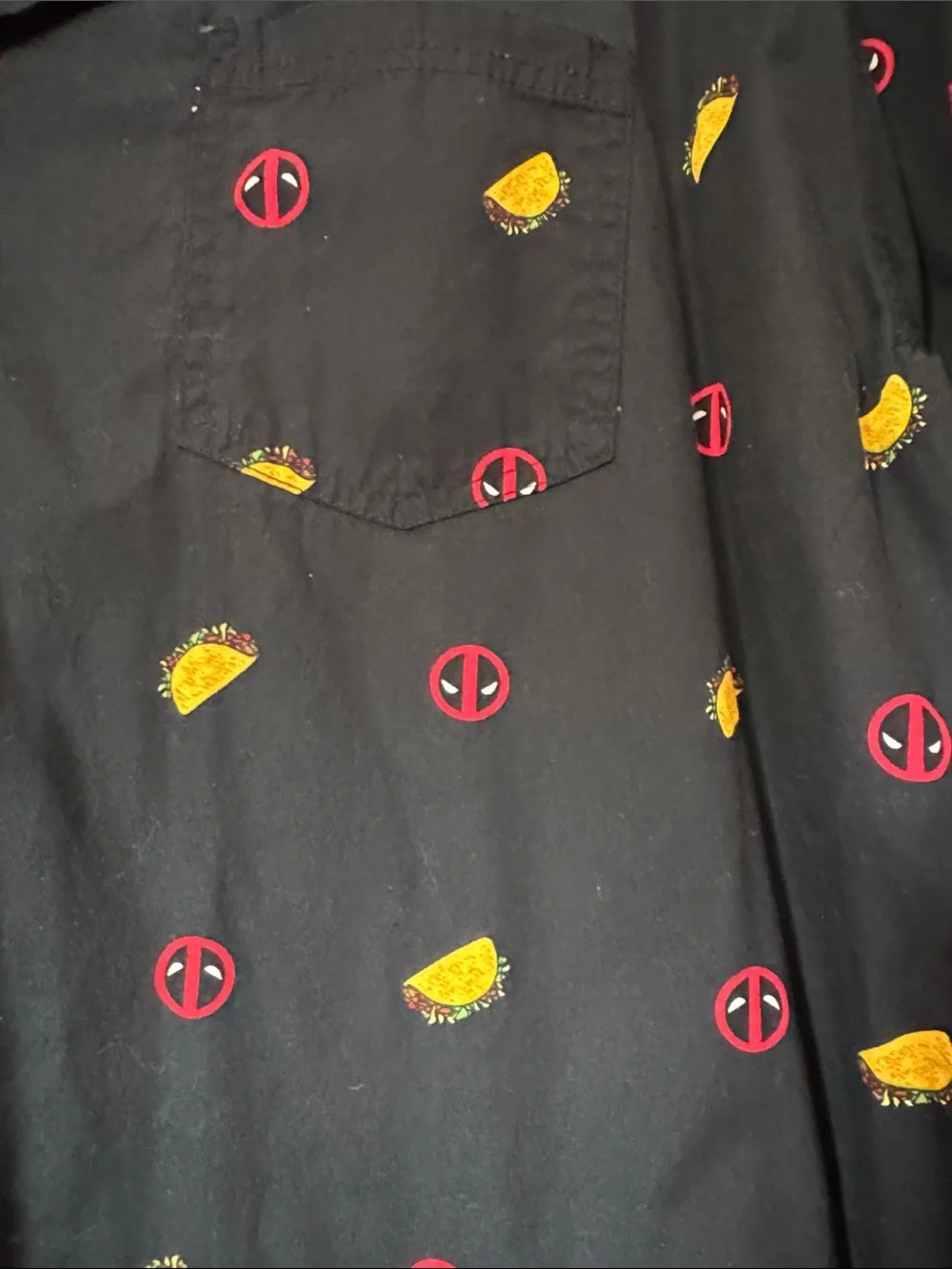 Marvel Deadpool Button Down T-shirt